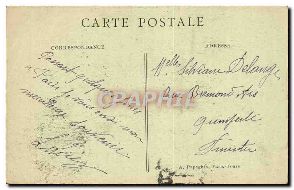 Paris CPA La Sorbonne — Rückseite