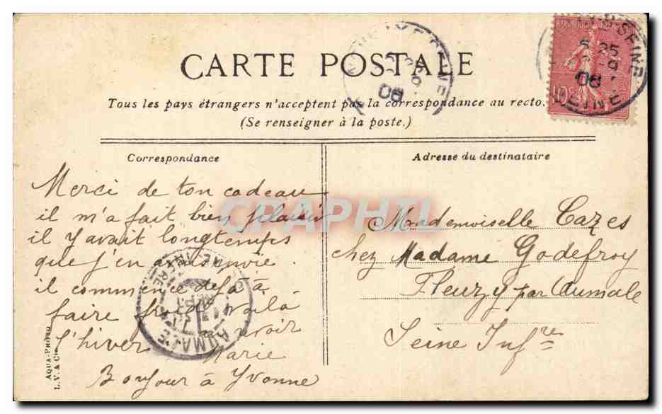 CPA Bois de Boilogne Le lac de madrid — Rückseite