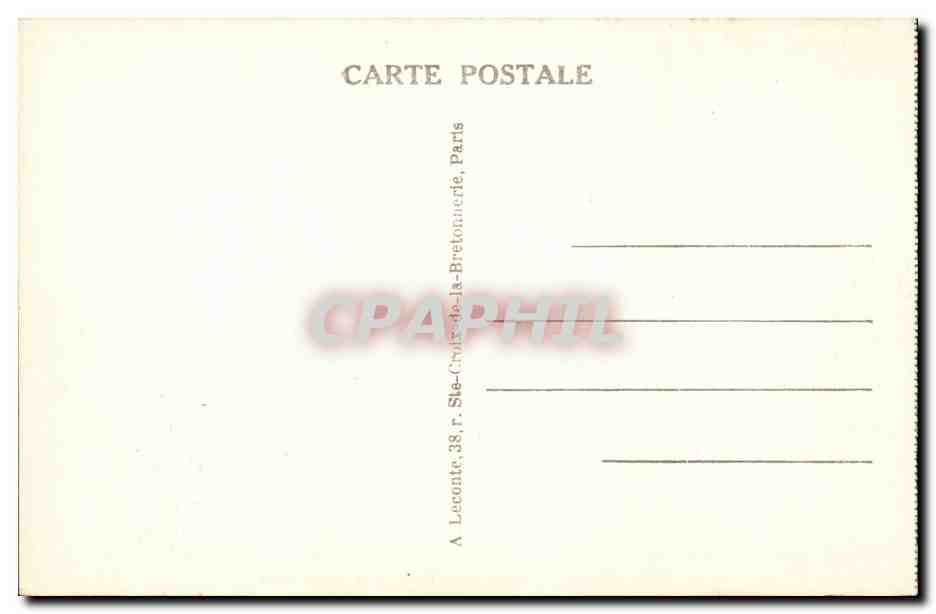 CPA Paris Hotel de ville — Rückseite