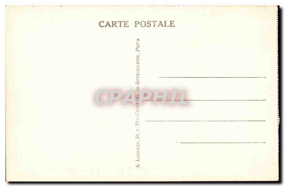 CPA Paris Hotel des invalides  — Rückseite
