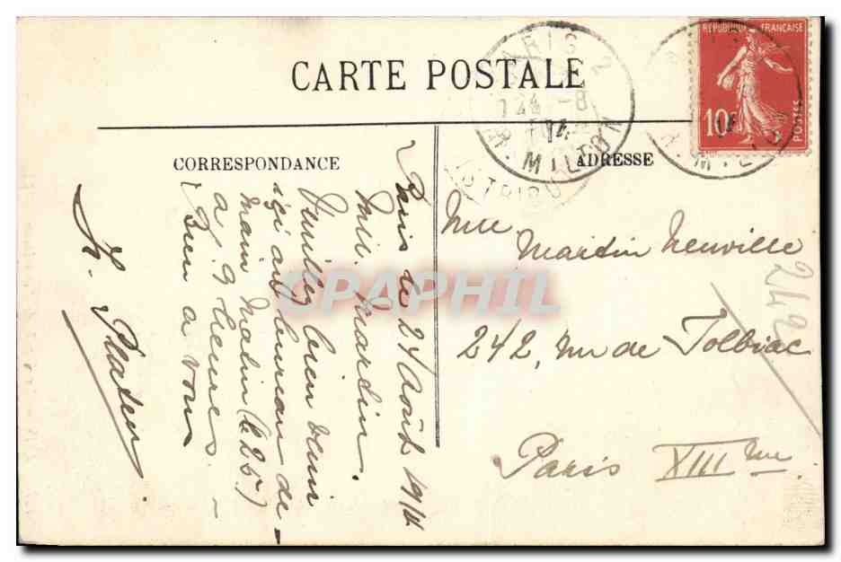 CPA Paris Facade de Notre DAme — Verso