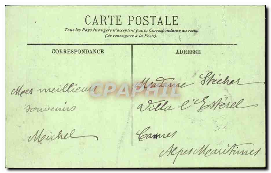 CPA Paris Boulevard de la Madeleine — Verso