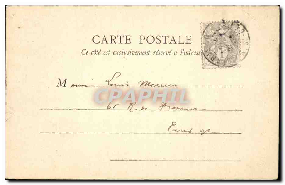 CPA Paris La colonnade  — Verso