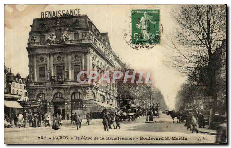 CPA Paris Theatre de la Renaissance Boulevard St martin