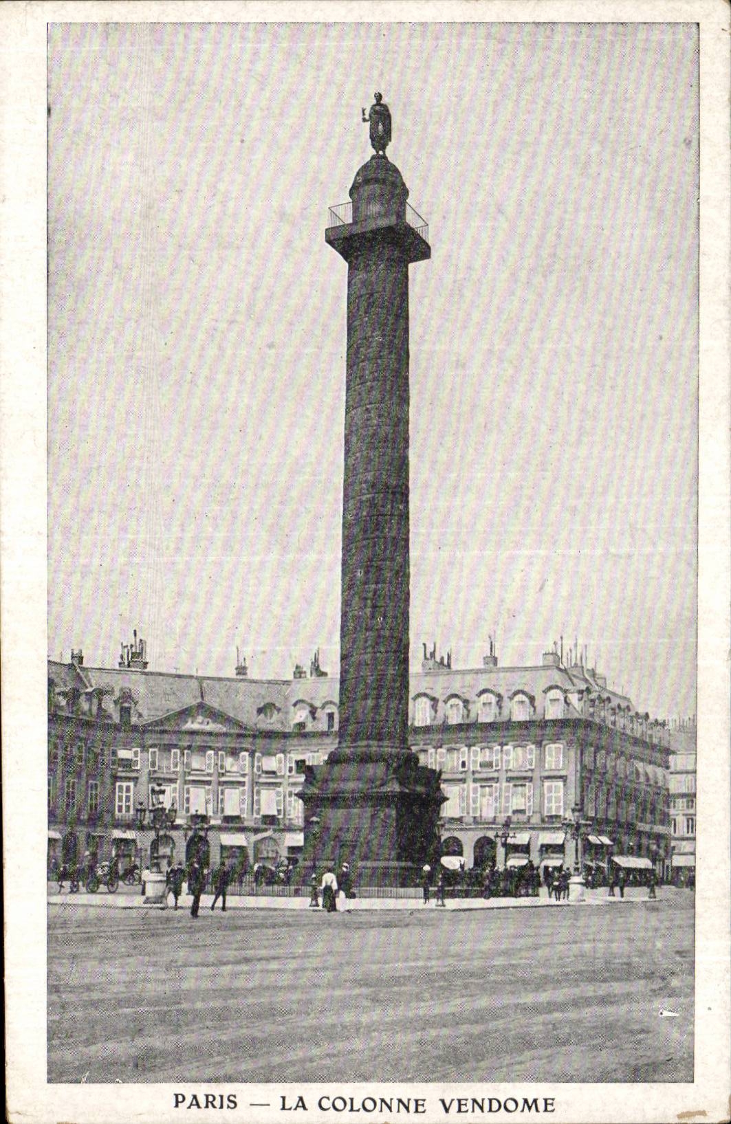 CPA Paris La colonne Vendome