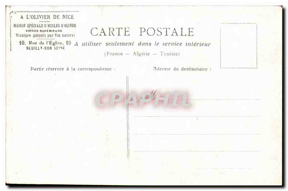 CPA Paris La colonne Vendome — Rückseite