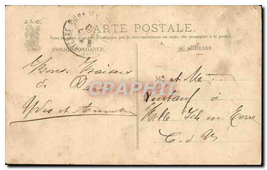 CPA Paris Souvenir Petit palais — Verso
