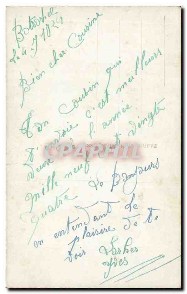 CPA FAntaisie Femme Bonne annee — Verso