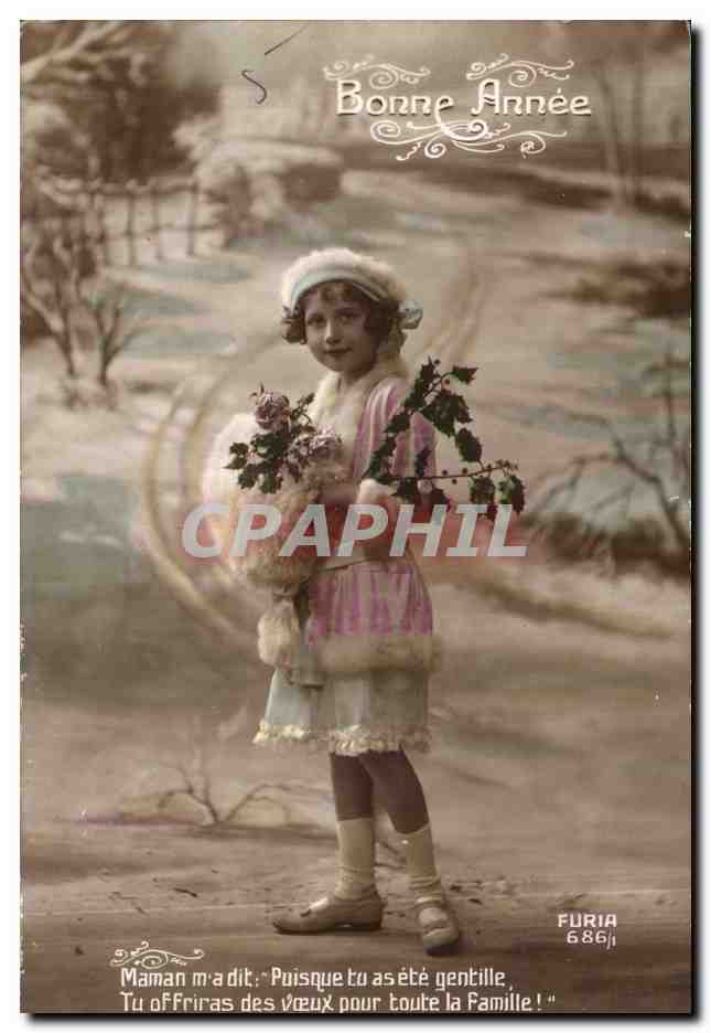 CPA FAntaisie Enfant Bonne annee
