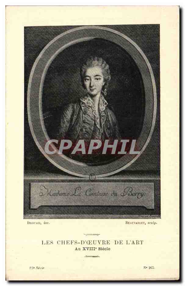 CPA Les chefs d'oeuvre de l'art Madame La Comtesse Du Barry Drouais Beauvarlet