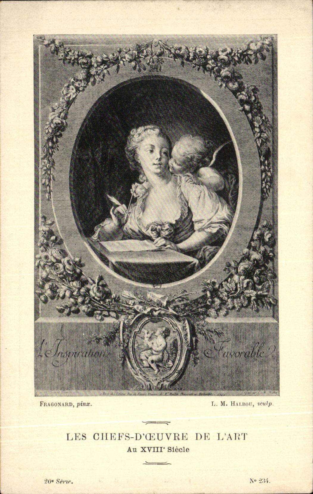 CPA Les chefs d'oeuvre de l'art L'inspiration favorable Fragonard Halbou
