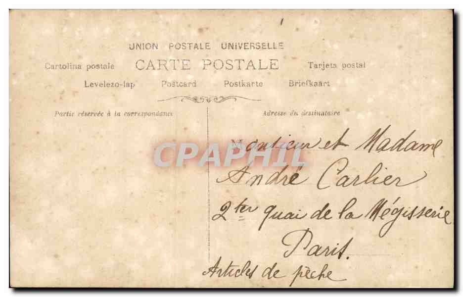 CPA Fantaisie Femme L'arrivee de son papa Jouet Toy Jouets Toys — Rückseite