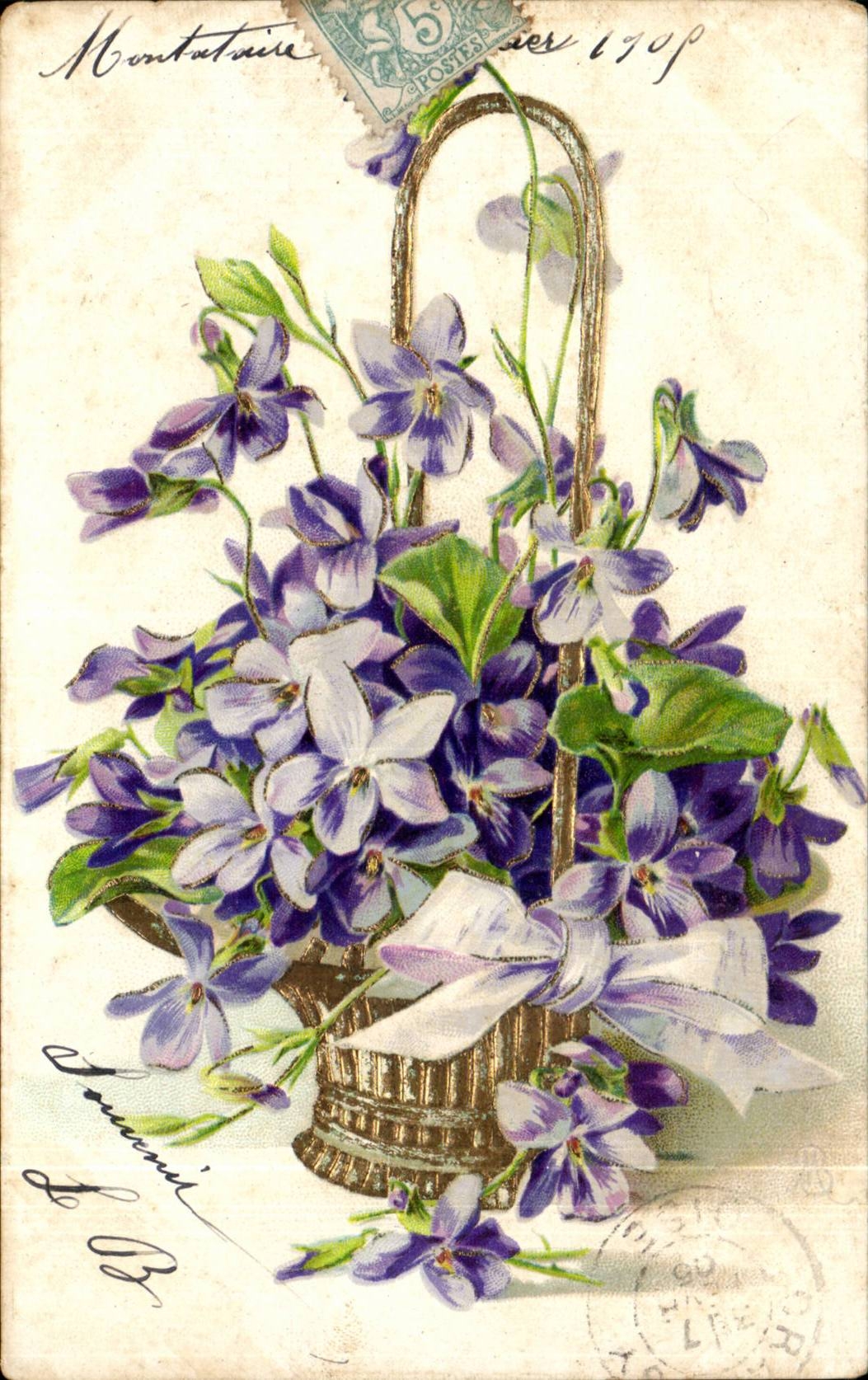 CPA Fantaisie Fleurs
