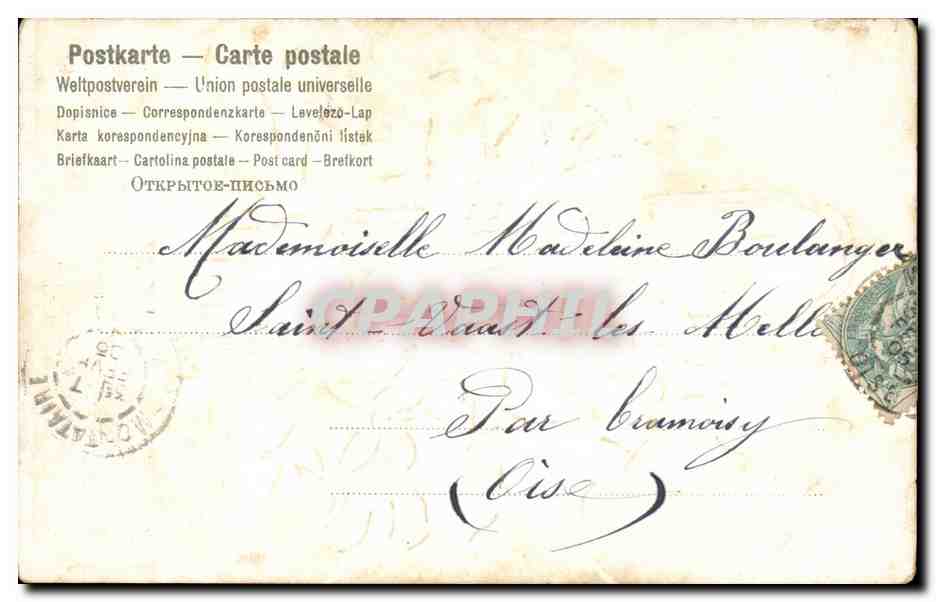 CPA Fantaisie Fleurs — Rückseite