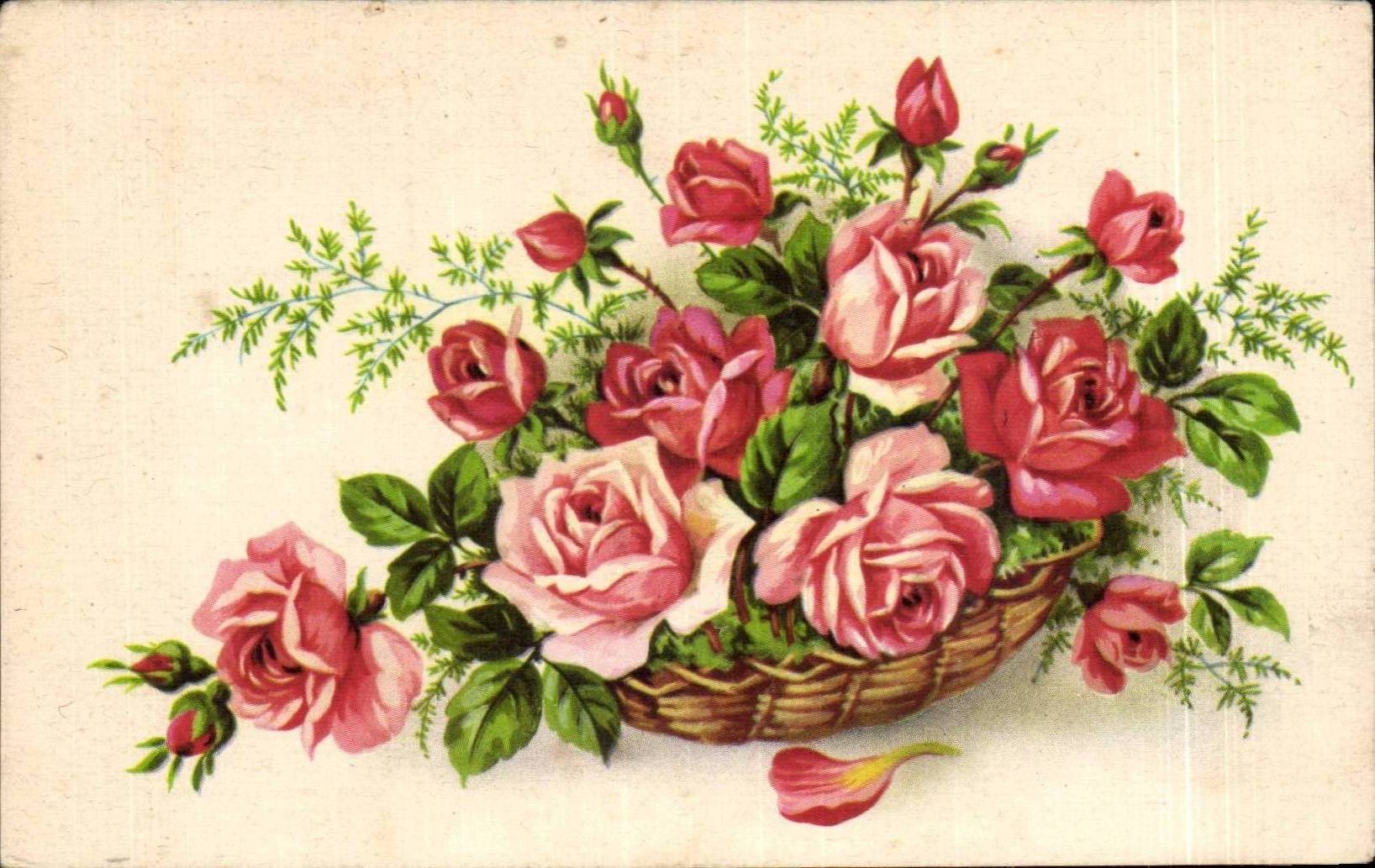 CPA Fantaisie Fleurs