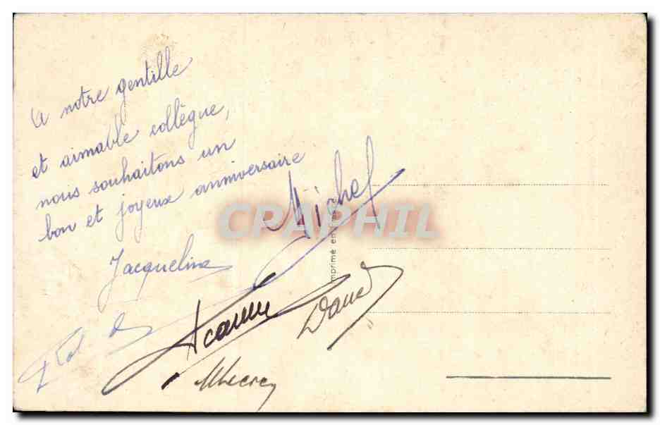 CPA Fantaisie Fleurs — Back