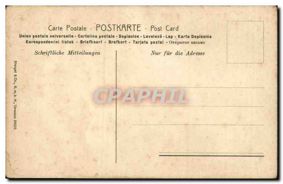 CPA Fantaisie Mer dechainee — Back