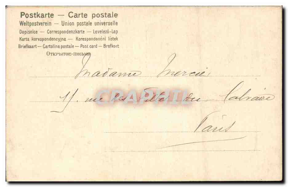 CPA Fantaisie Femme et lapin rabbit mouton sheep — Back