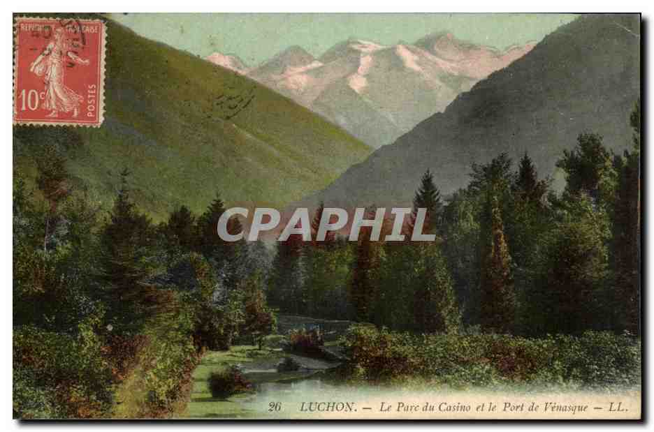 Luchon — Le Parc du Casino et le Port de Vénasque — LL.