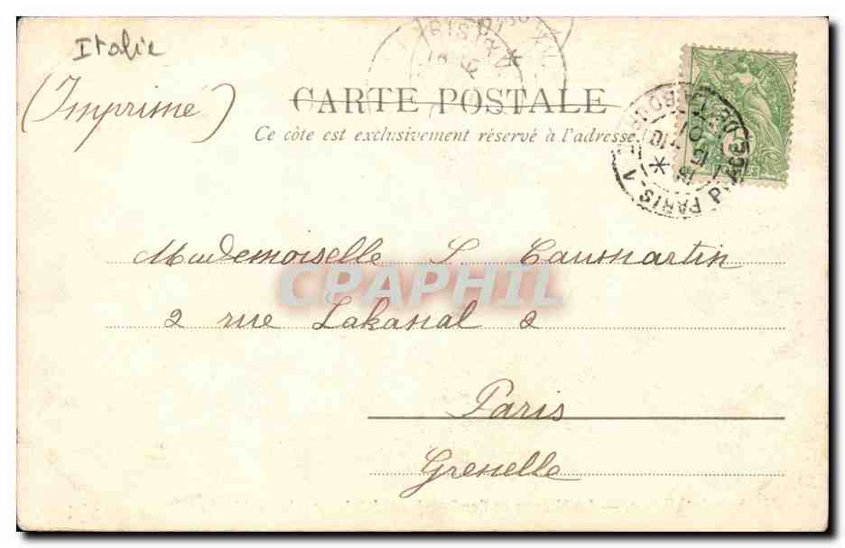 CPA Italie Italie Padoue Musee municipal Palma le vieux La vierge et l'enfant Jesus benissant deux dvots — Verso