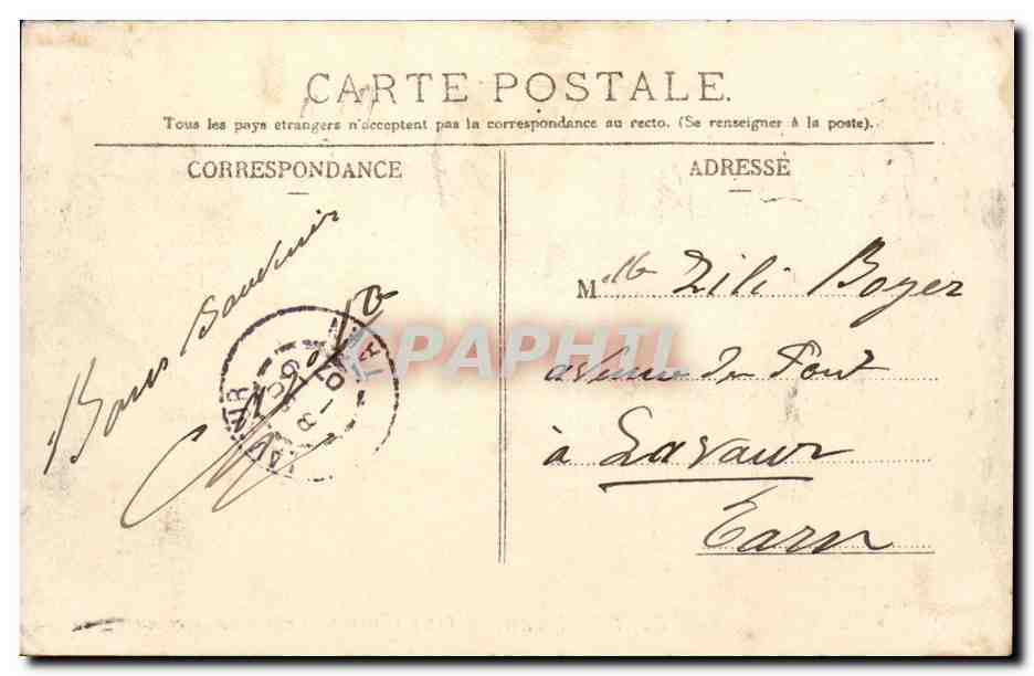 Palazzo di Fontainebleau — Prospettiva sulle fontane e sul Castello — LAVAU n°416 — Verso