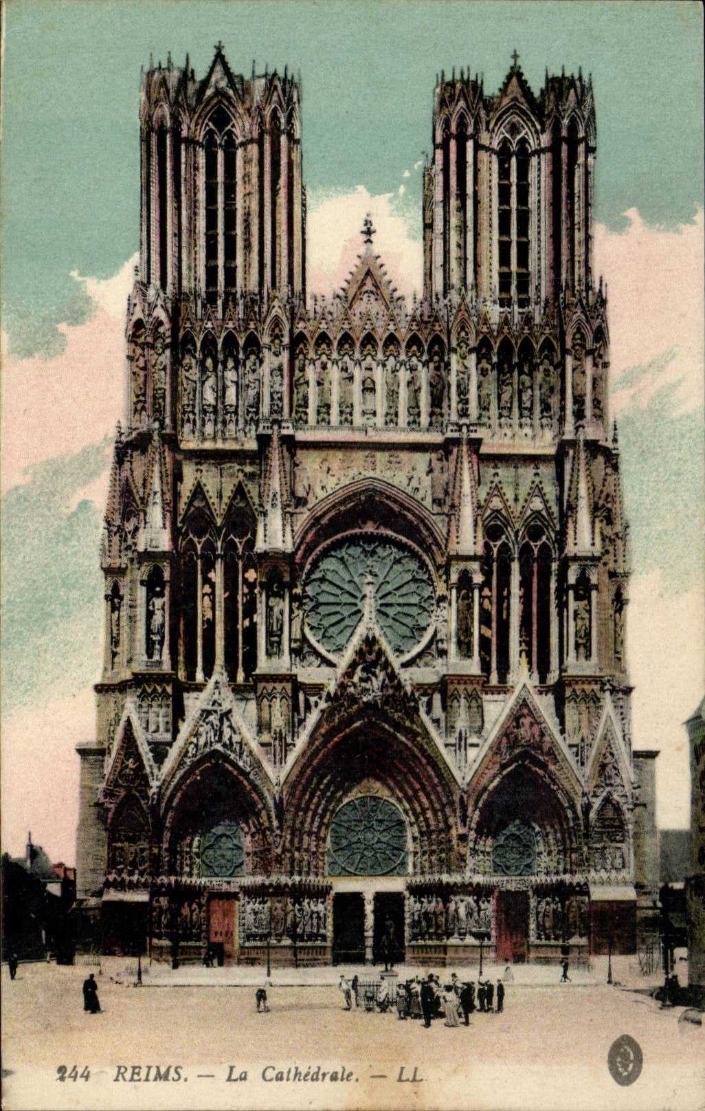 CPA Reims La cathedrale