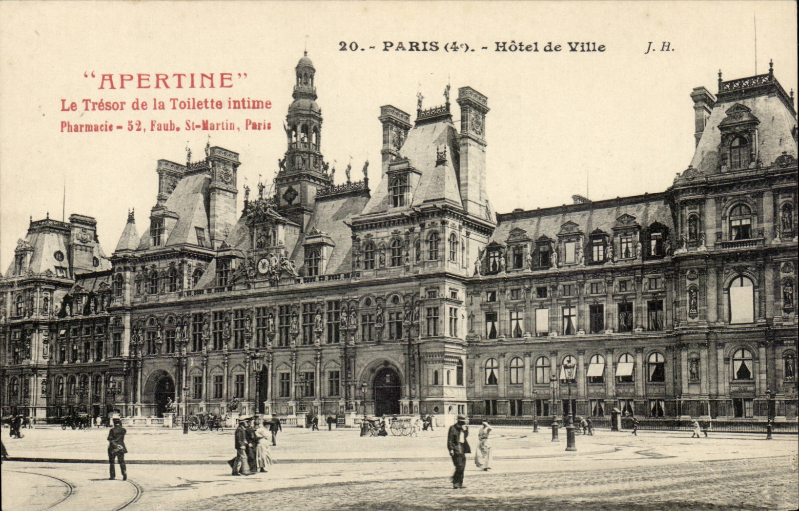 Paris CPA Hotel de ville Apertine Publicite Le tresor de la toilette intime