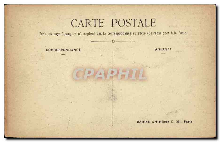 Paris CPA Arc de triomphe de l'etoile — Verso