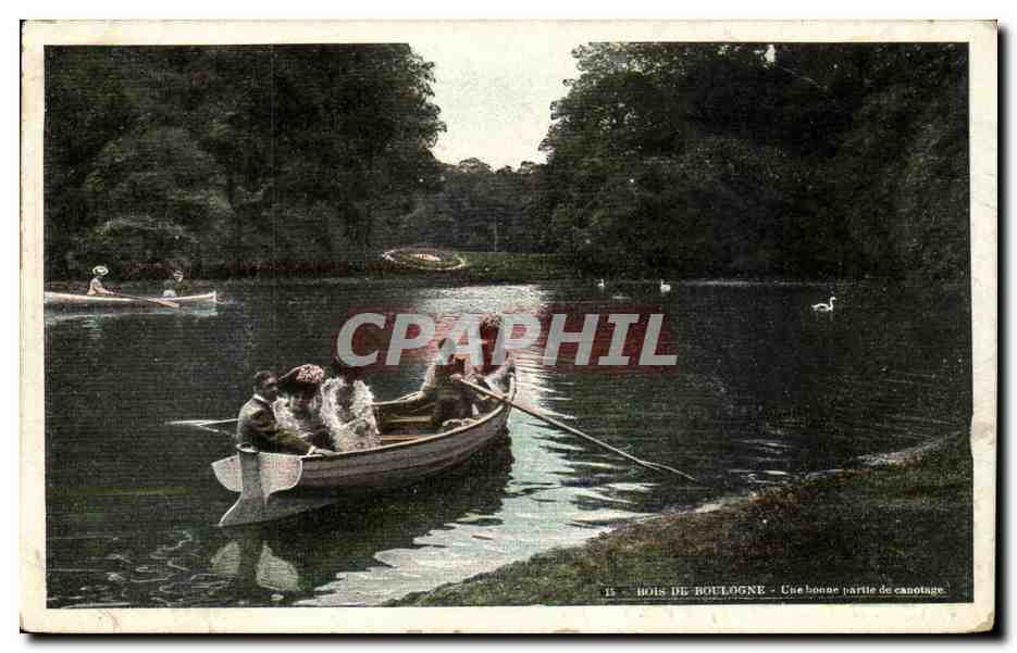 Paris CPA Bois de Boulogne Une bonne partie de canotage