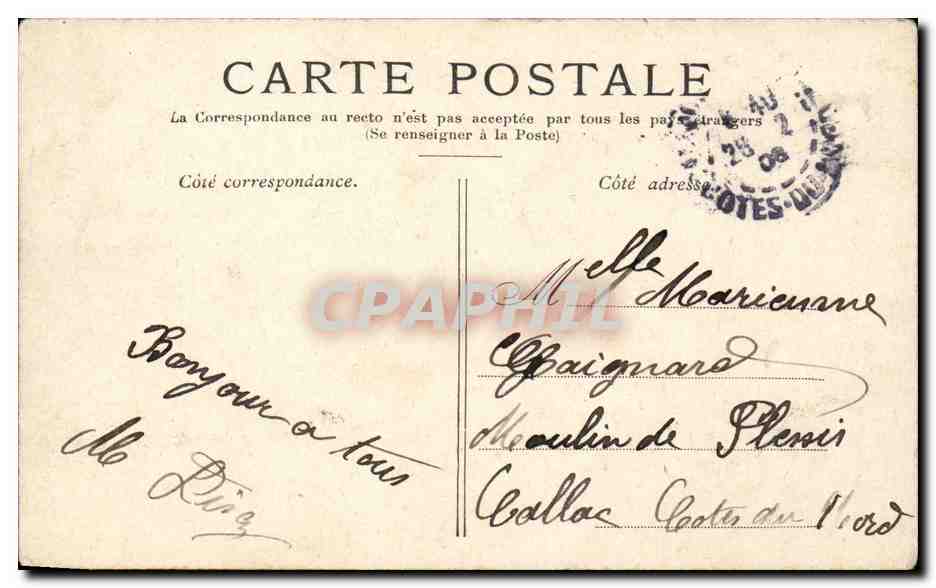 Paris CPA La Madeleine — Rückseite