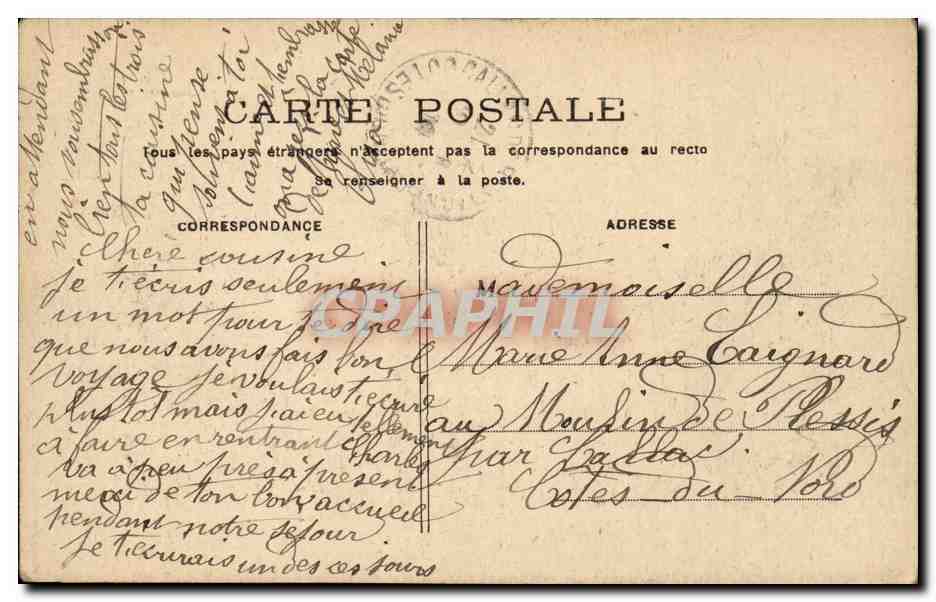 Paris CPA Palais Royal — Rückseite