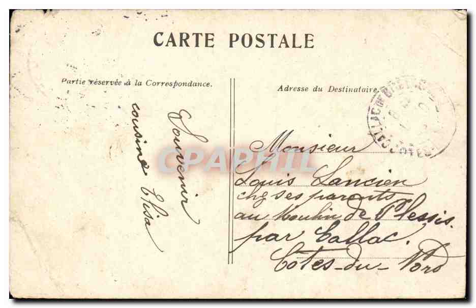 Paris CPA Colonne Vendome — Rückseite