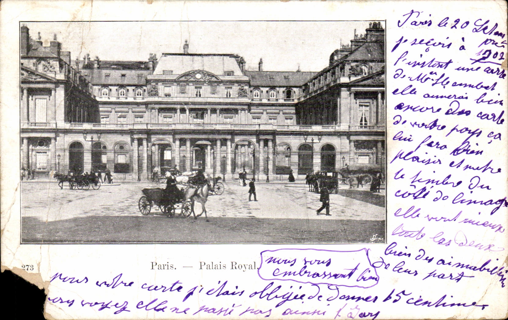 Paris — Palais Royal — Éditeur J. P. n° 273