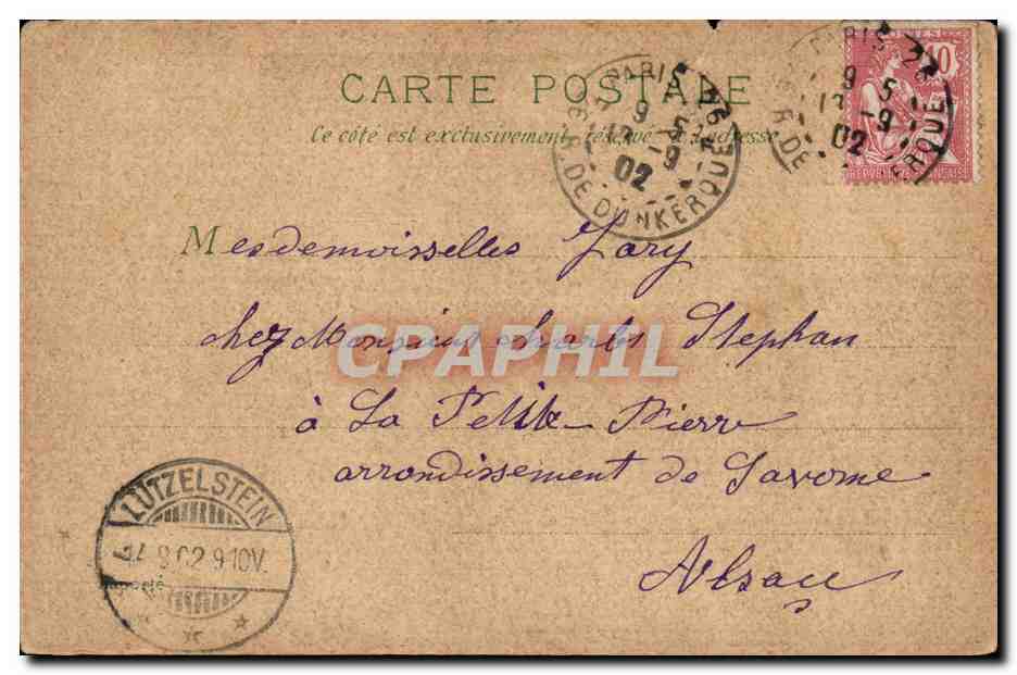 Paris — St. Augustin et Boulevard Malesherbes — éditeur L. T. 282 — Rückseite