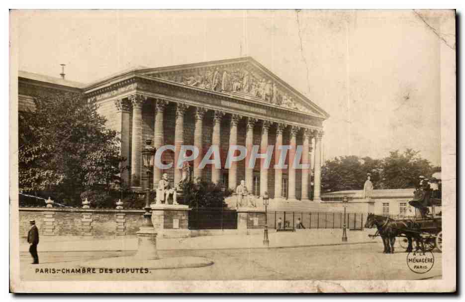 Paris — Chambre des Députés — éditeur A. La Ménagère, Paris