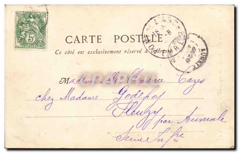 Paris CPA Le monument de Victor Hugo — Verso