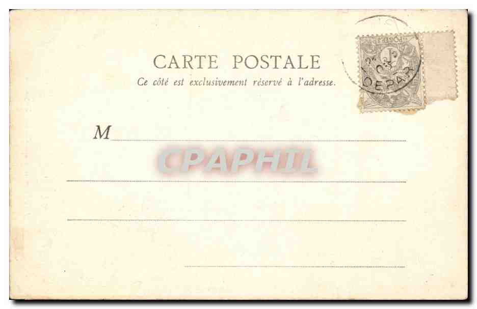 Paris CPA Statue de la Fayette — Verso