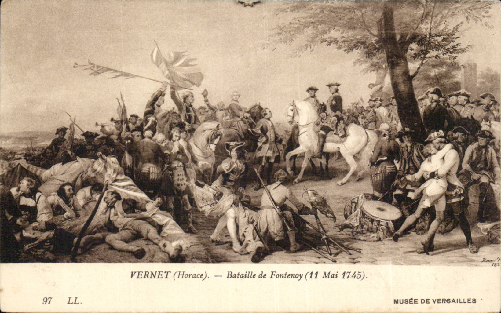CPA Vernet Bataille de Fontenoy 11 mai 1745