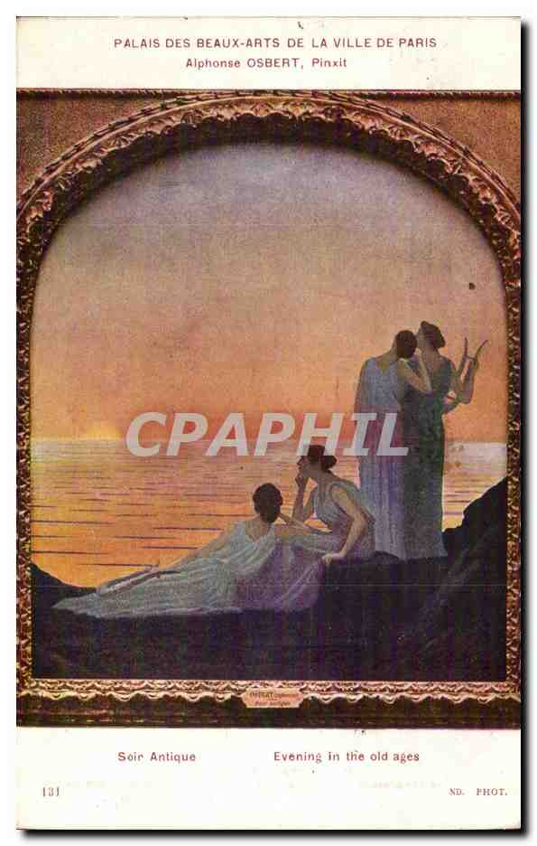 CPA Palais des Beaux Arts de la villed e Paris Alphonse Osbert Soir antique 