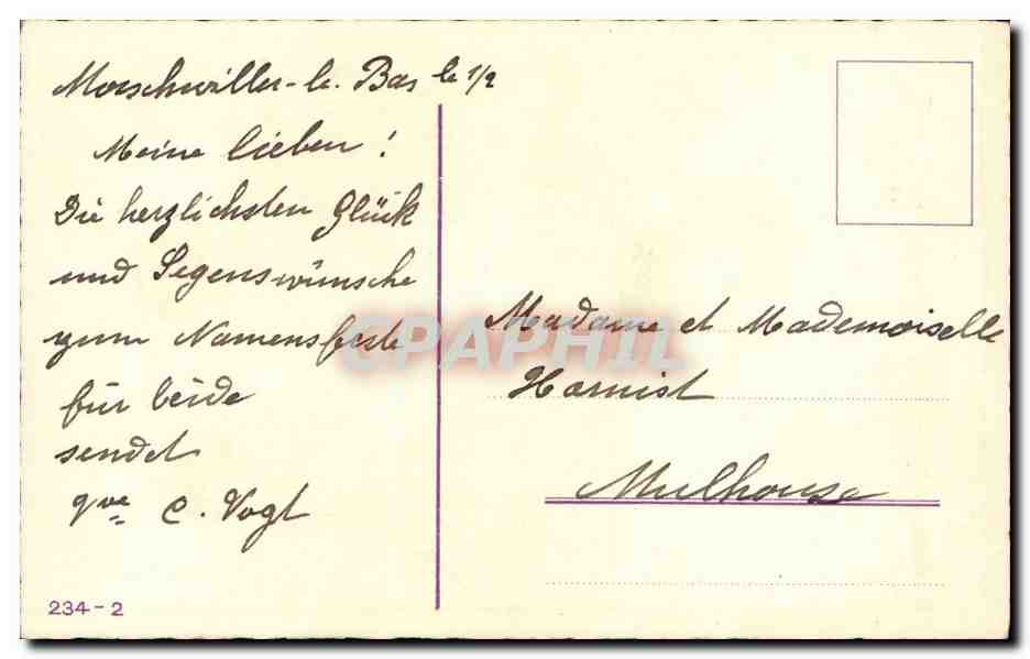 CPA Fantaisie Enfants et bebe Chien Dog — Verso