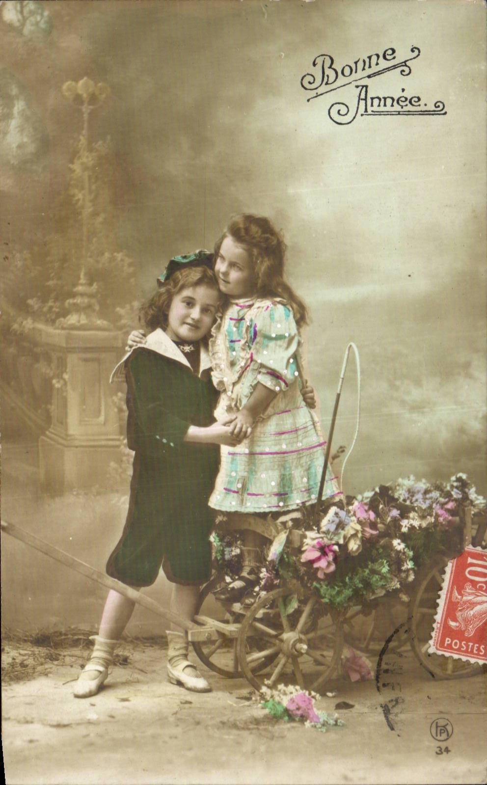 CPA Fantaisie Enfants Bonne annee