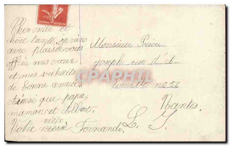 CPA Fantaisie Enfants Bonne annee — Rückseite