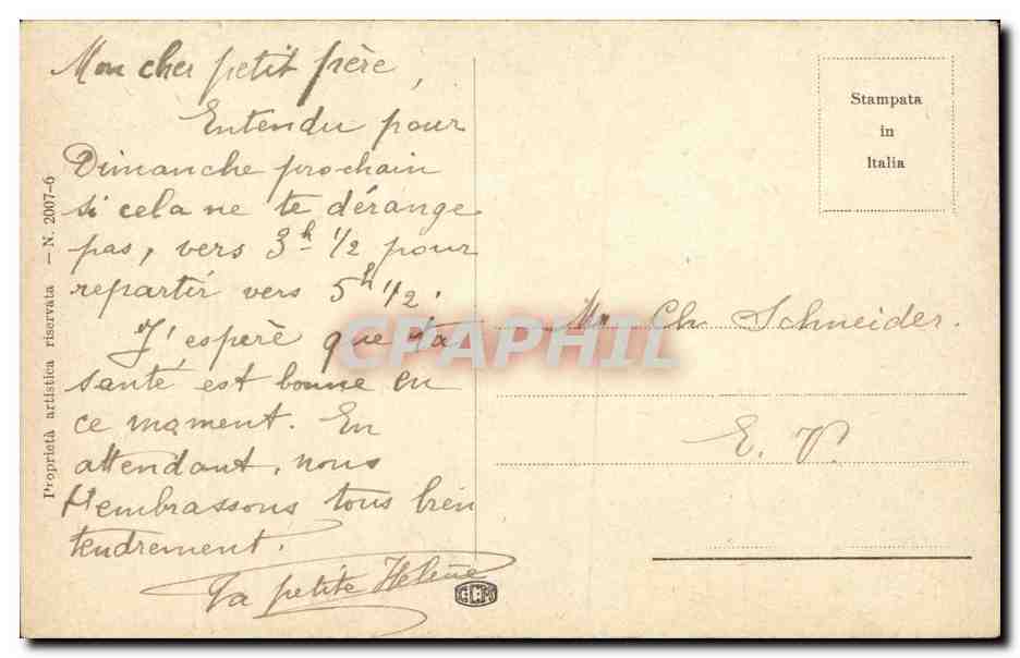 CPA Fantaisie Paysage — Rückseite