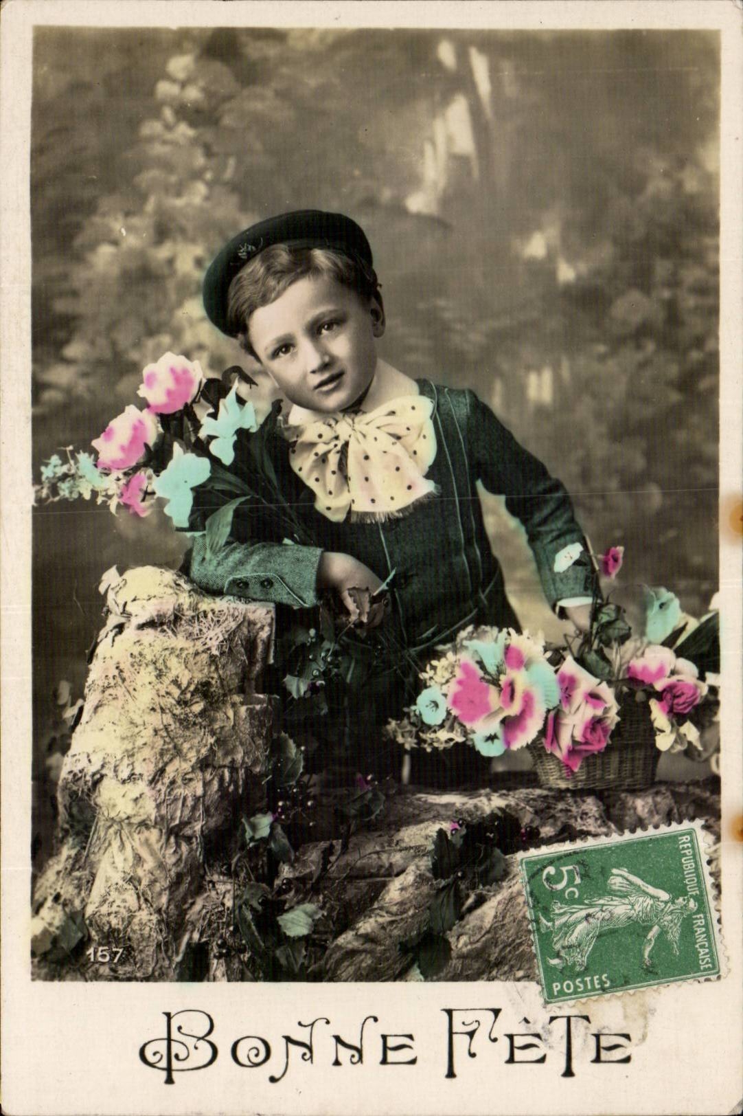 CPA Fantaisie Enfant Bonne fete