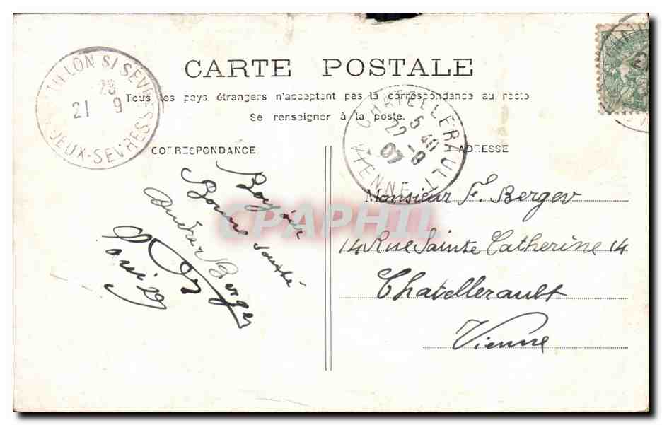 CPA Fantaisie Femme Pierrot — Rückseite