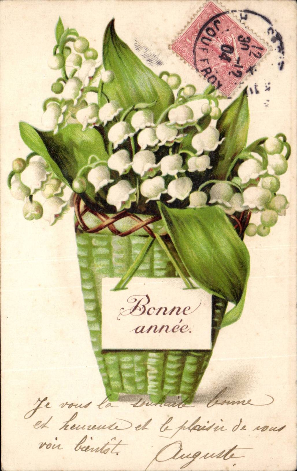CPA Fantaisie Muguet Fleurs