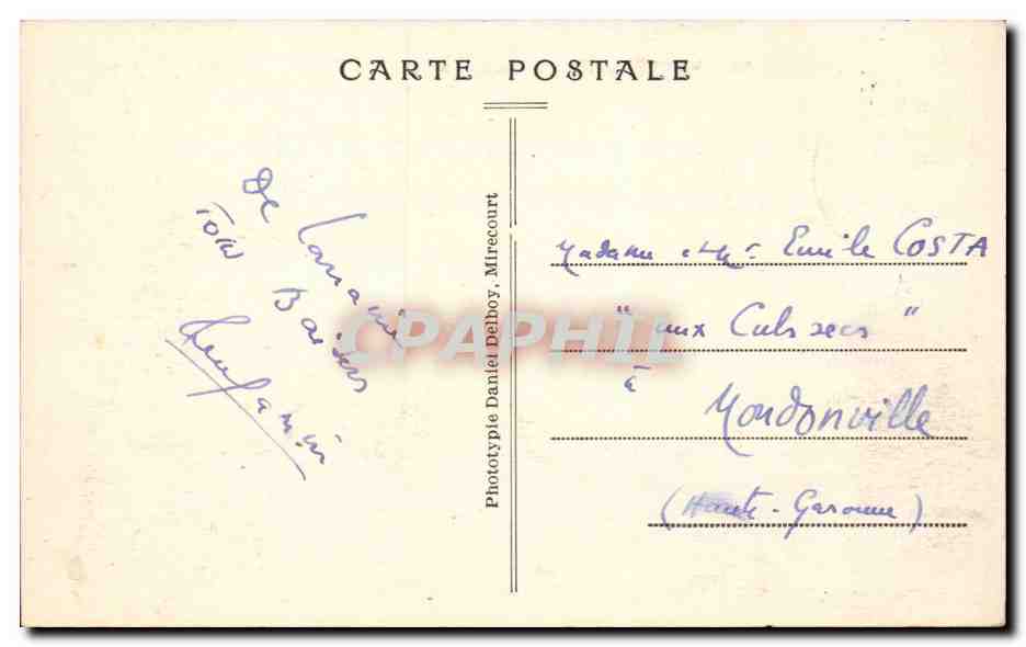 CPA Nancy Vue generale — Rückseite