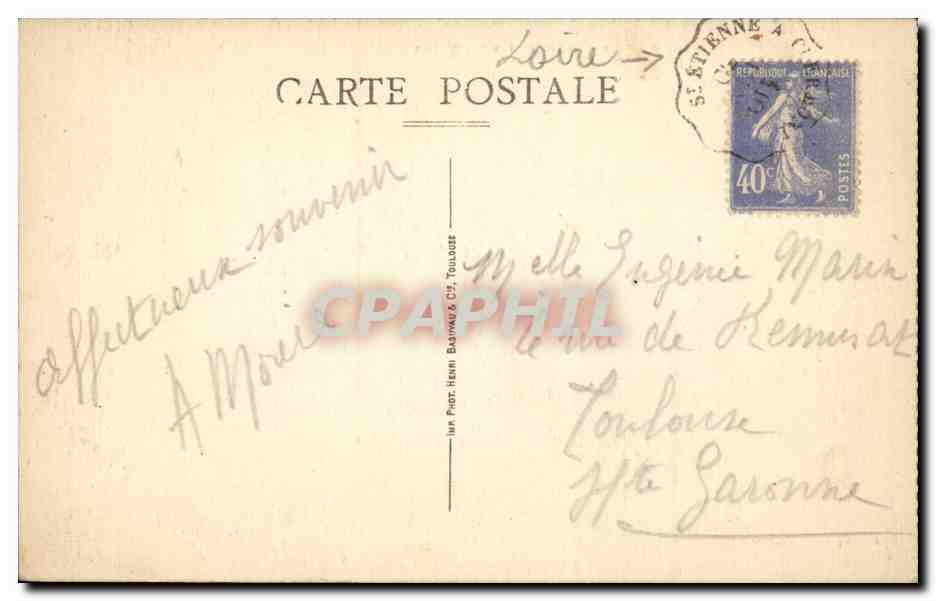N.D. de l'Hermitage — La Prairie et ses Chapelles — Impr. Phot. Henri Baudin & Cie Toulouse — Rückseite