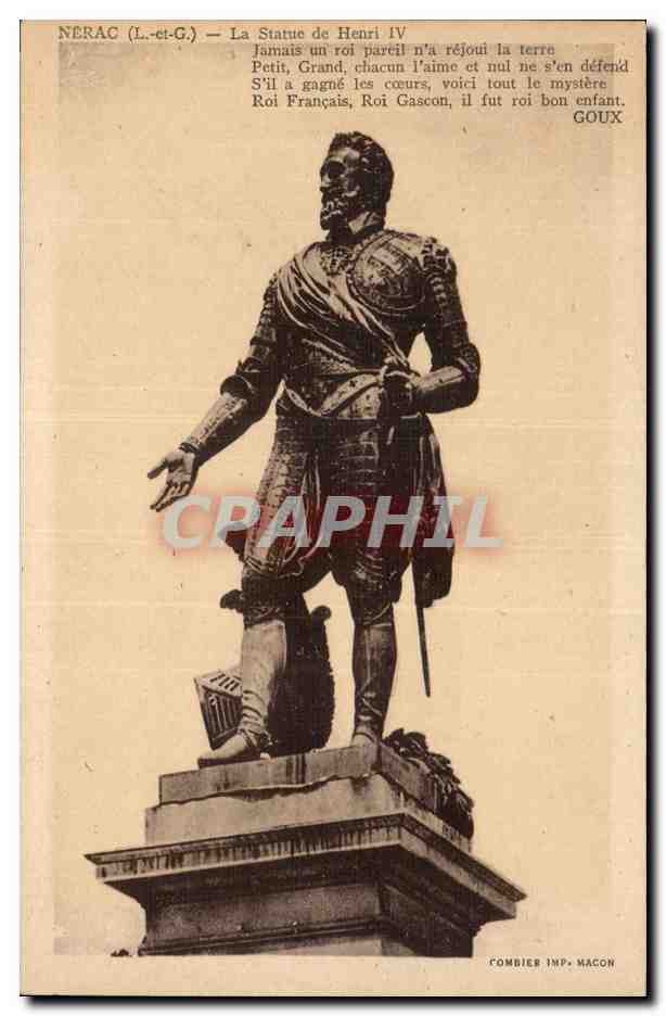 CPA Nerac La statue de Henri IV