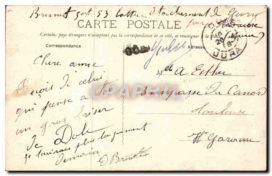 Dole — The Clock Tower and the Tanners' Canal — H. Brunnet Editions, n° 53 — Back